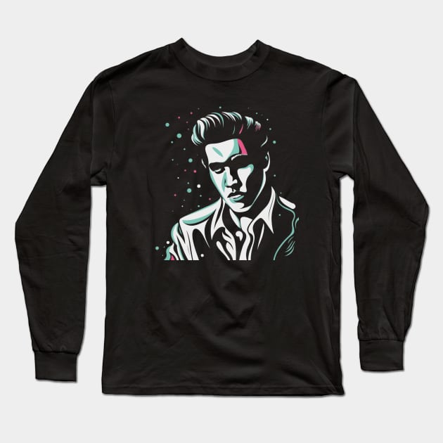 Elvis Presley Long Sleeve T-Shirt by Aldrvnd